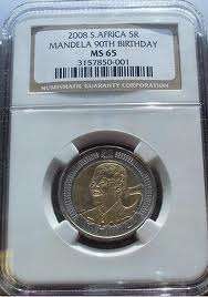 2008 NELSON MANDELA B/DAY MS65 NGC GRADED -3 AVAILABLE.